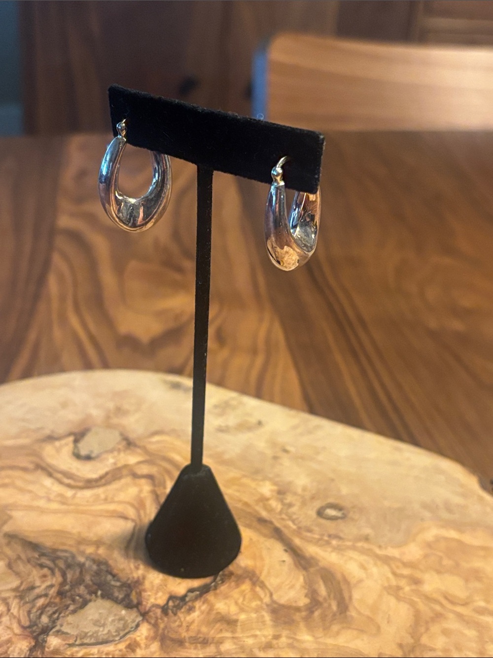 Classic Sterling Silver Hollow Hoop Earrings